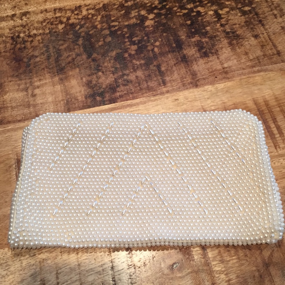 Vintage Pearl Beaded Clutch